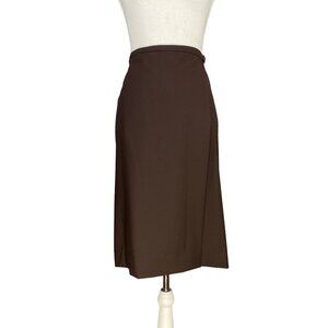 Hermes Belted Brown Wrap Skirt